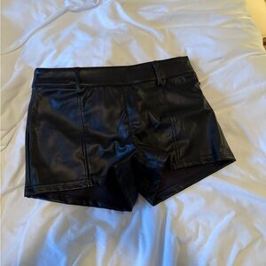 Wild fable faux leather high rise shorts